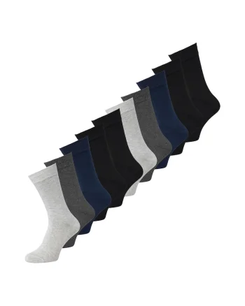 Set de sosete lungi - 5 perechi, Negru/Gri/Albastru