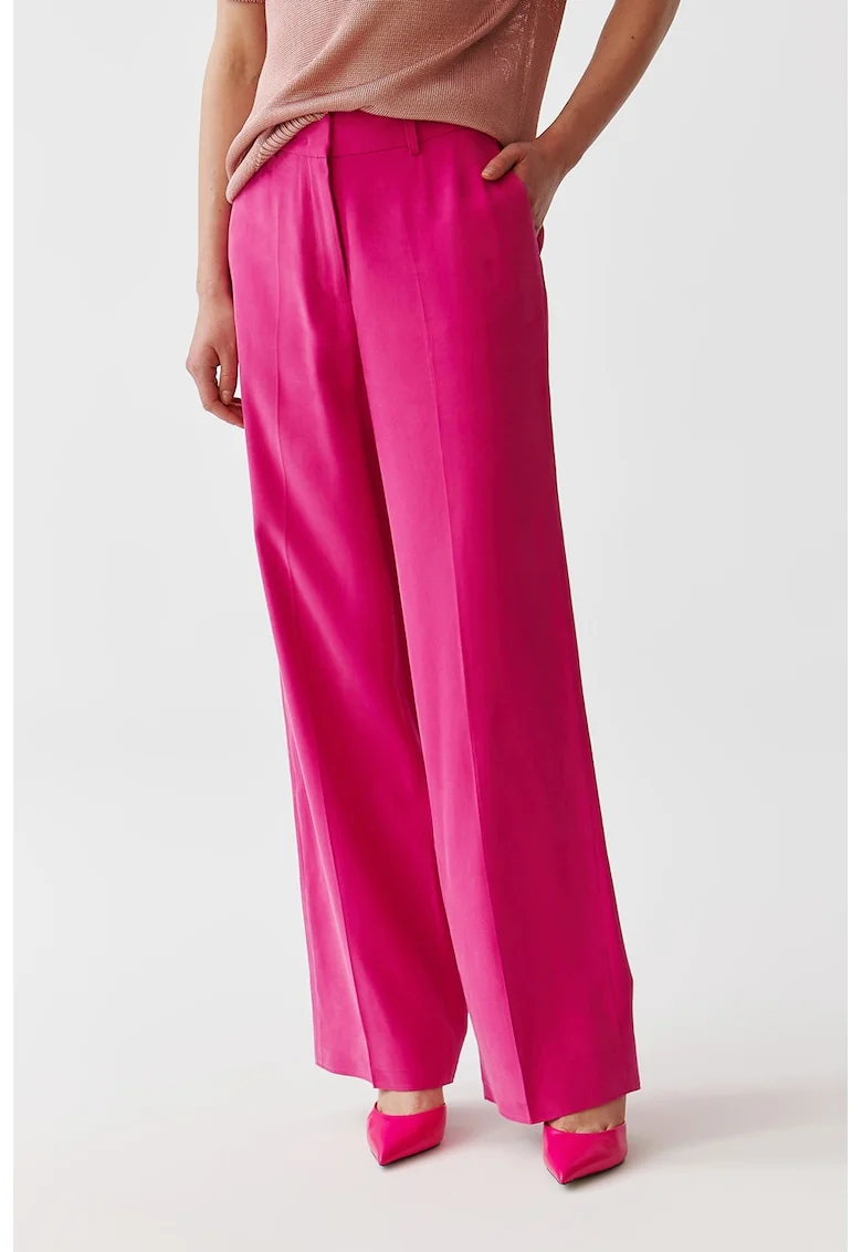Pantaloni cu croiala ampla Masda, Fucsia