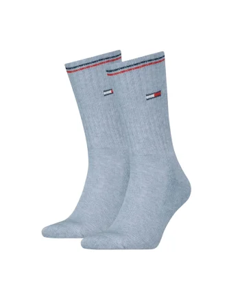Set de sosete lungi cu logo - 2 perechi, Albastru deschis