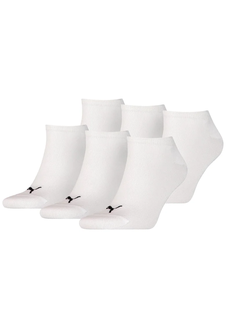 Set de sosete unisex, pana la glezna - 6 perechi, Alb
