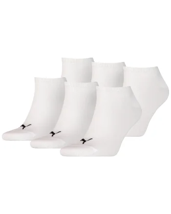 Set de sosete unisex, pana la glezna - 6 perechi, Alb