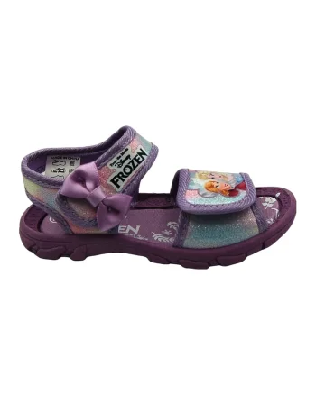 Sandale cu velcro si model, Lila