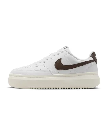 Pantofi sport flatform Court Vision Alta, Alb/Negru stins