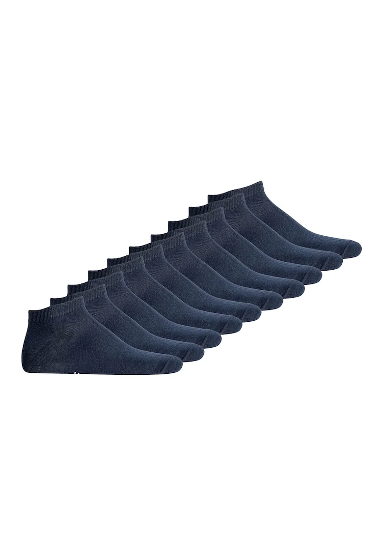 Set de sosete pana la glezna, din amestec de bumbac Classic StarChevron - 10 perechi, Bleumarin