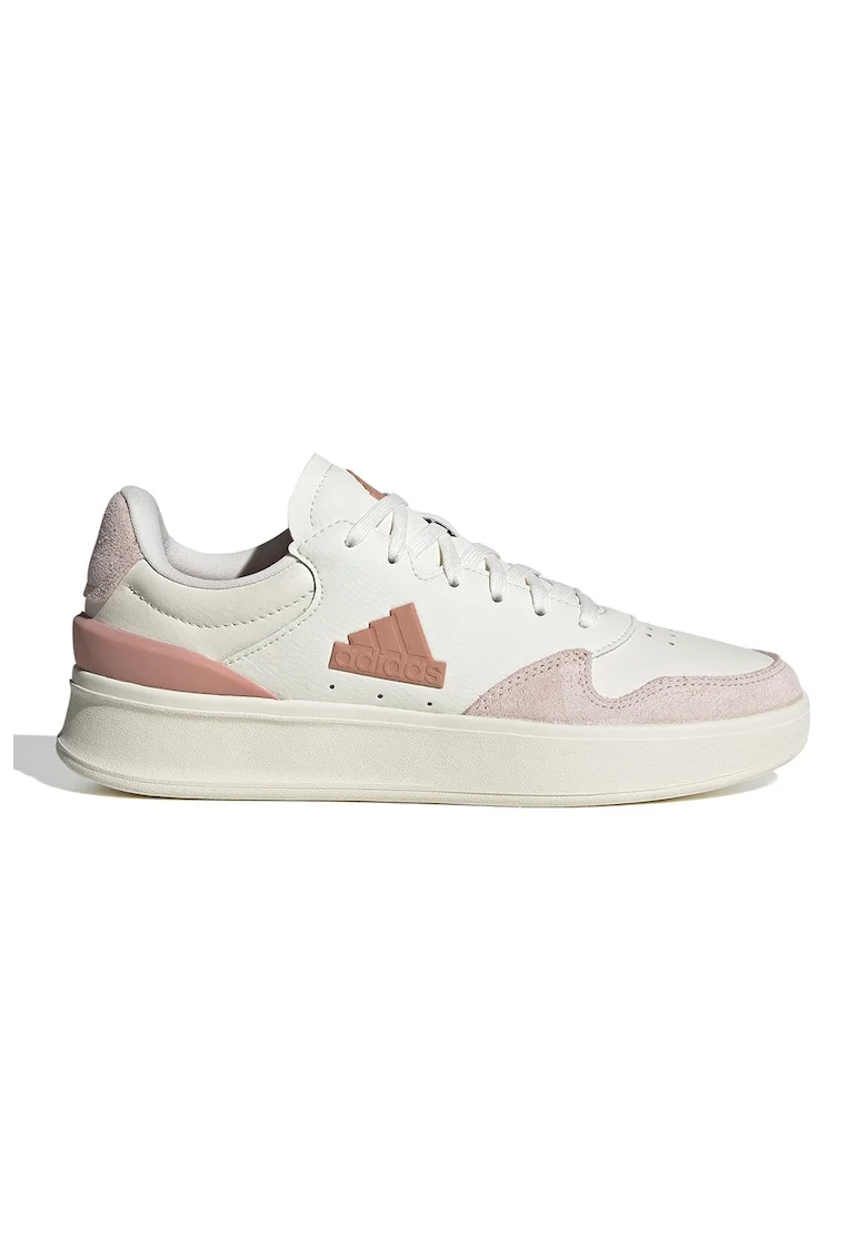 Pantofi sport din piele si piele intoarsa Kantana, Alb/Roz
