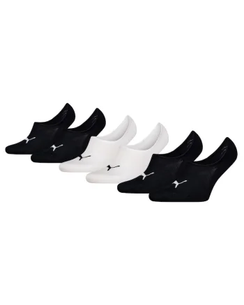 Set de sosete foarte scurte unisex - 3 perechi, Alb/Negru