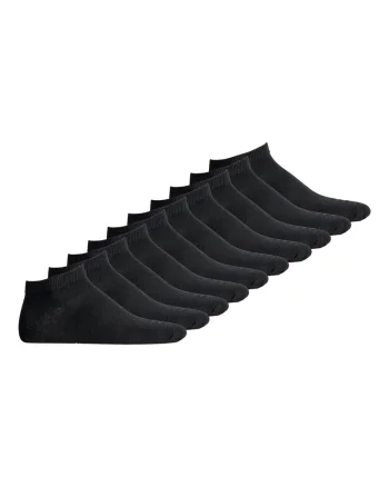 Set de sosete pana la glezna, din amestec de bumbac Classic StarChevron - 10 perechi, Negru