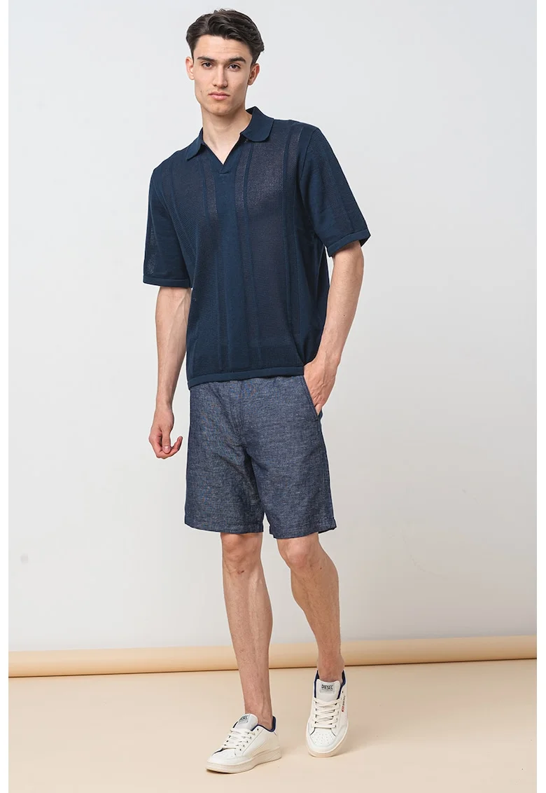 Tricou polo din bumbac, Bleumarin