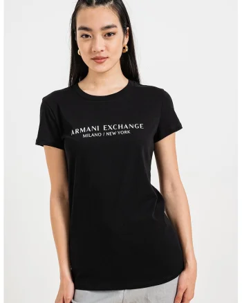 Tricou cu imprimeu logo, Negru