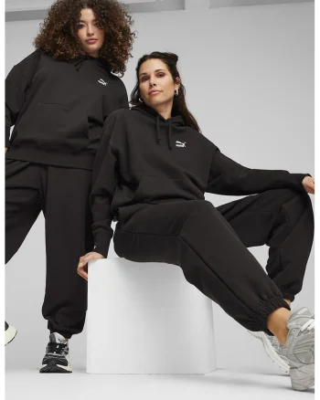 Hanorac relaxed fit cu buzunar kangaroo Better Classics, Negru