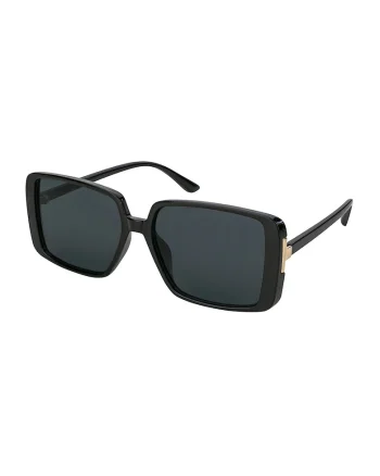 Ochelari de soare patrati Emery, Auriu/Negru