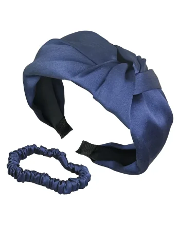 . Set de elastic si bentita din matase Delicat&Doux, Albastru