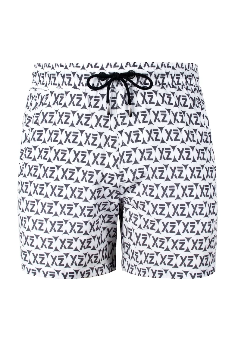 Pantaloni scurti de baie cu logo Sea Shey 28985, Alb