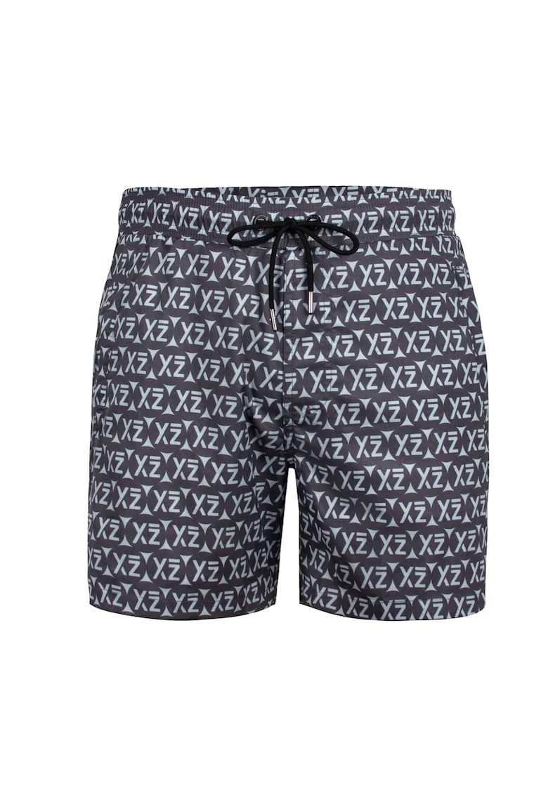 Pantaloni scurti de baie cu logo Sea Shey 28985, Albastru inchis