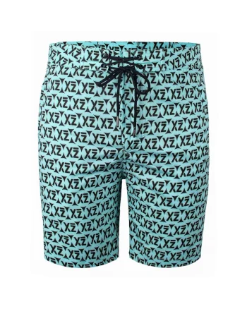 Pantaloni scurti de baie cu buzunare cu fermoar si model Dazzers 28989, Turcoaz
