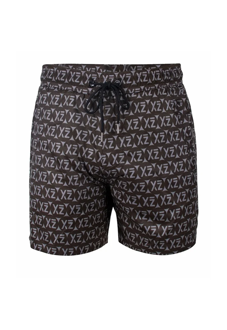 Pantaloni scurti de baie cu logo Sea Shey 28985, Negru