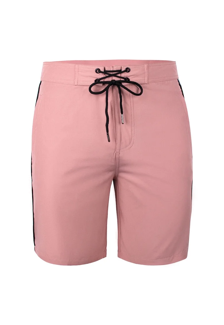 Pantaloni scurti de baie cu snur in talie DAVEY 28991, Roz