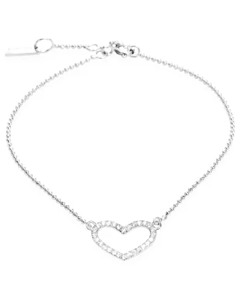Bratara de argint cu cristale din zirconia Lou 29067, Argintiu