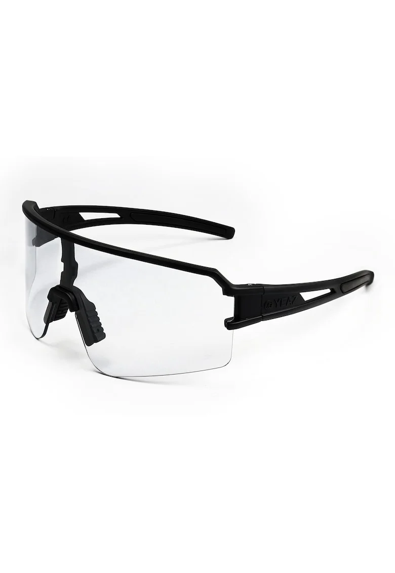 Ochelari de soare shield unisex Sunspot, Negru/Transparent