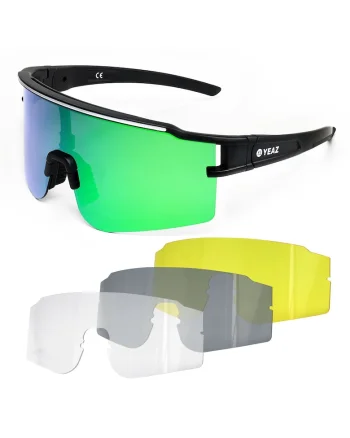 Ochelari de soare unisex cu lentile intersanjabile Sunthrill, Verde/Negru