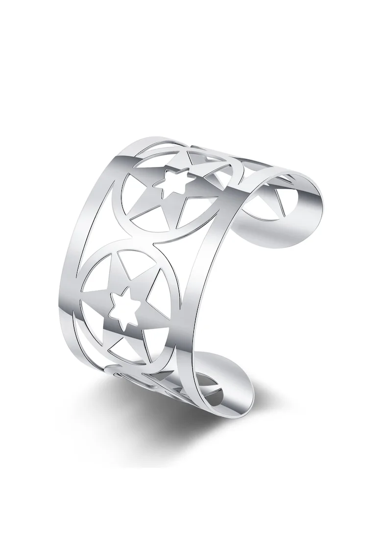 Bratara rigida, fara inchidere, din otel inoxidabil Acelia, Argintiu
