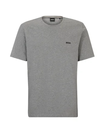 Tricou din amestec de bumbac cu logo, Gri