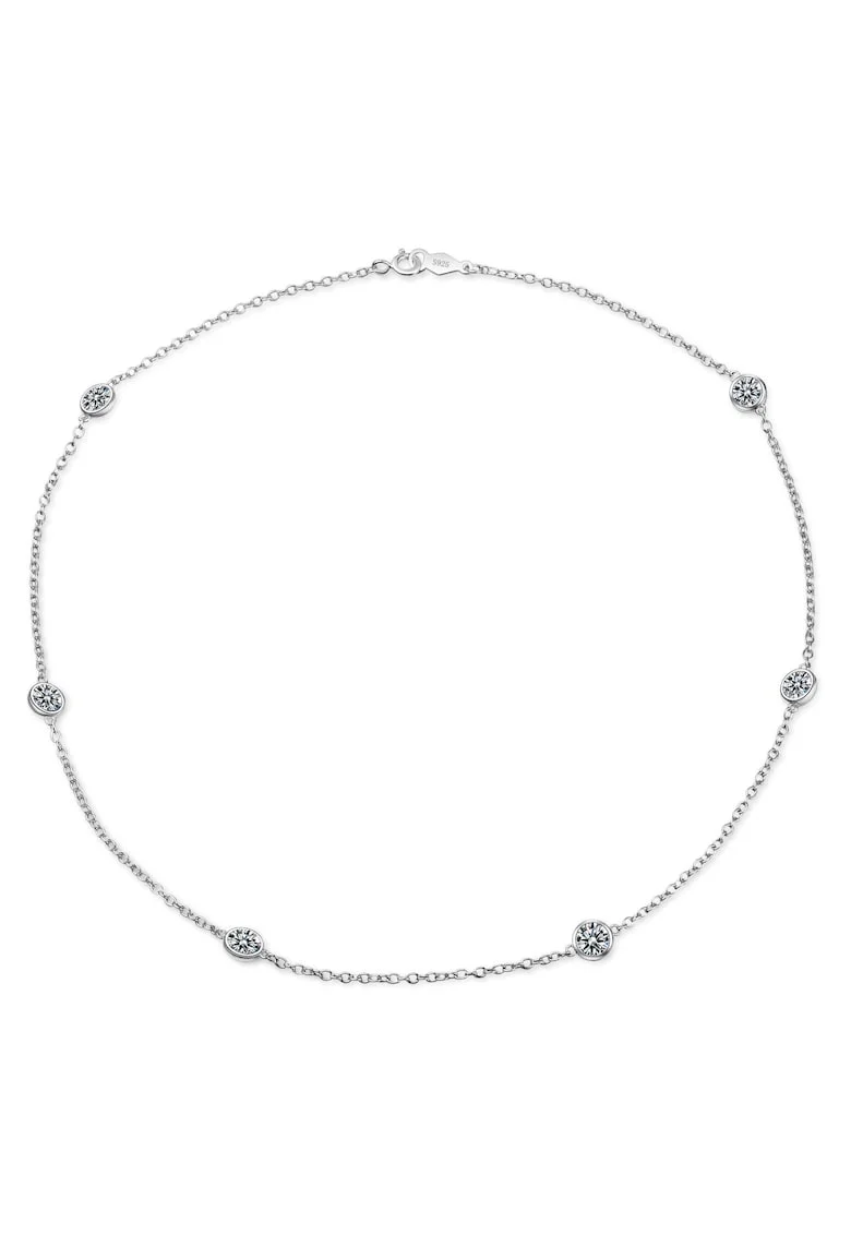 Colier de argint veritabil 925 decorat cu cristale ÉTINCELLE 29537, Argintiu