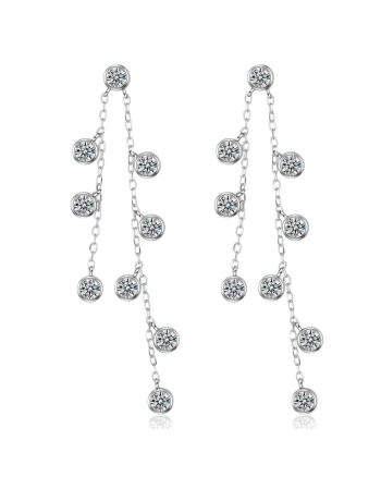 Cercei drop de argint veritabil 925 ÉTINCELLE 29559, Argintiu