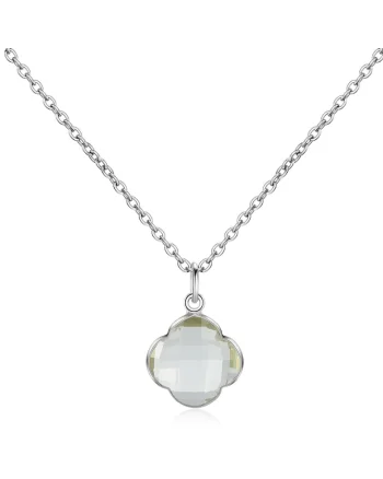 Colier placat cu aur de 18K cu pandantiv Capucine 29575, Argintiu