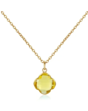 Colier cu pandantiv topaz Capucine 29581, Auriu