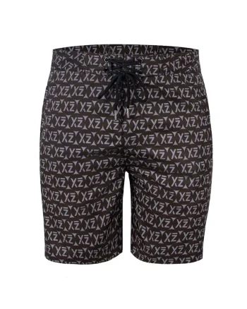 Pantaloni scurti de baie cu buzunare cu fermoar si model Dazzers 28989, Negru