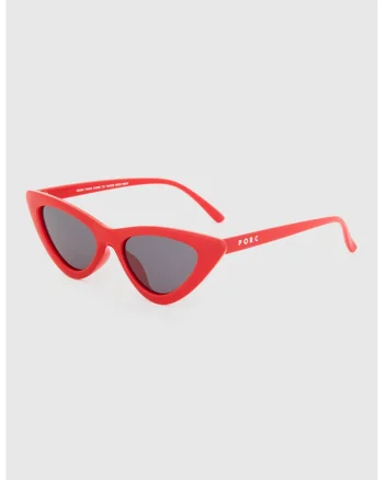 Ochelari de soare cat-eye cu lentile polarizate Wicked, Rosu