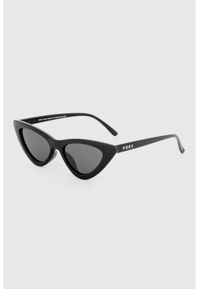 Ochelari de soare cat-eye cu lentile polarizate Wicked, Negru