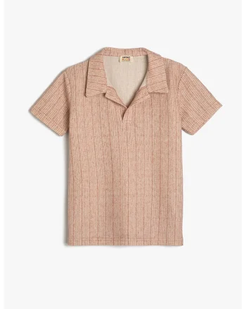 Tricou polo din amestec de bumbac, Rosu stins