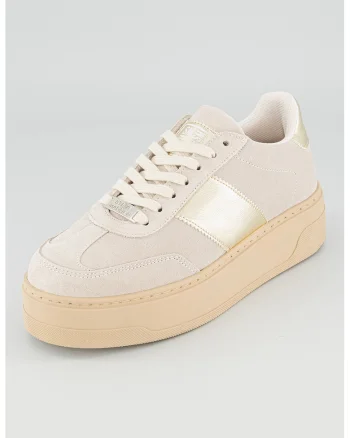Pantofi sport Moxy low-cut cu platforma, Crem