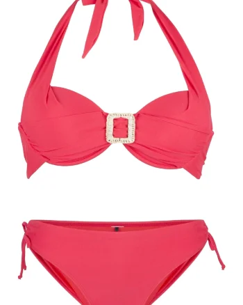 Costum de baie uni din doua piese 31459, Rosu