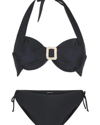 Costum de baie uni din doua piese 31459, Negru
