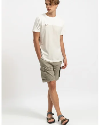 Tricou unisex cu imprimeu grafic, Alb murdar/Bej deschis