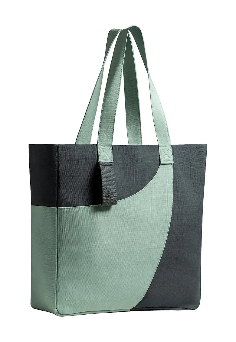 Geanta tote unisex Meclo, Gri antracit/Verde menta