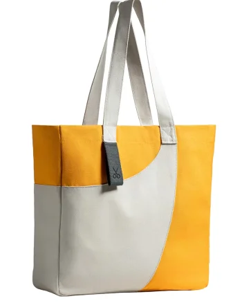 Geanta tote unisex Meclo, Gri deschis/Galben sofran