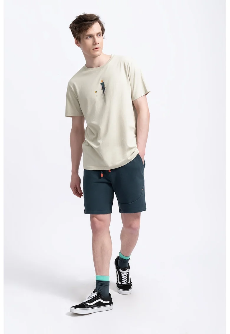 Tricou unisex cu imprimeu grafic, Bej deschis