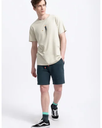Tricou unisex cu imprimeu grafic, Bej deschis