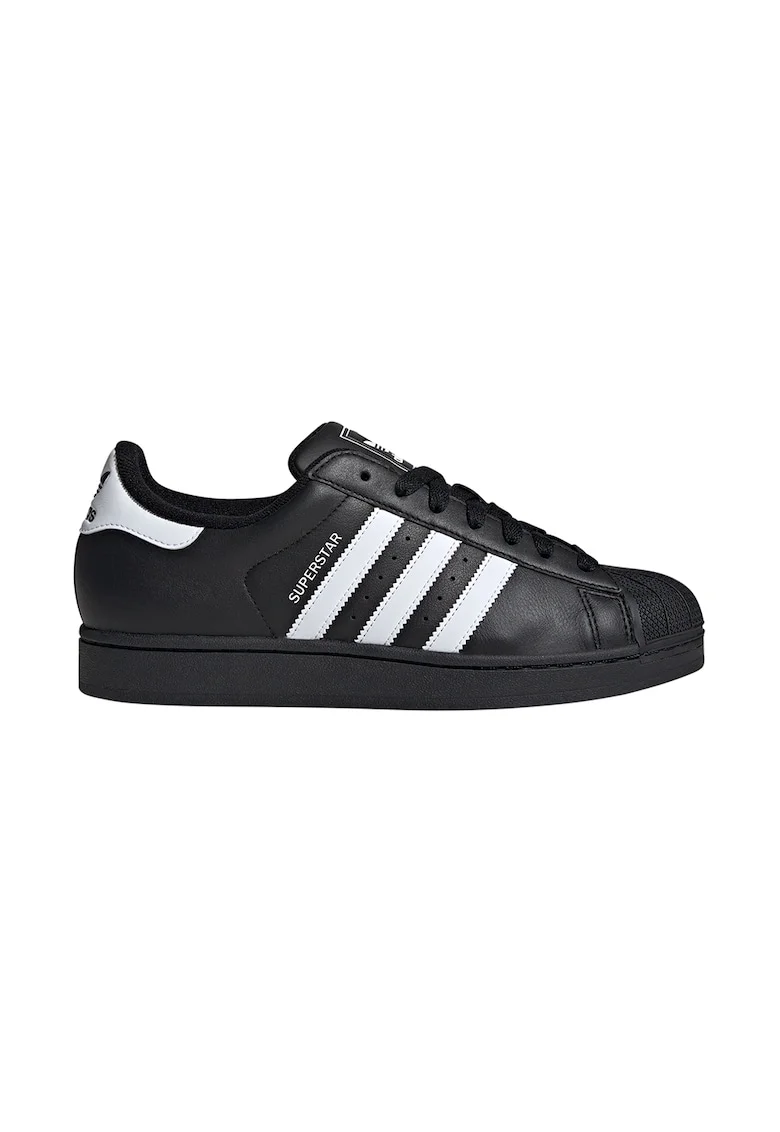 Pantofi sport unisex Superstar II din piele, Alb/Negru
