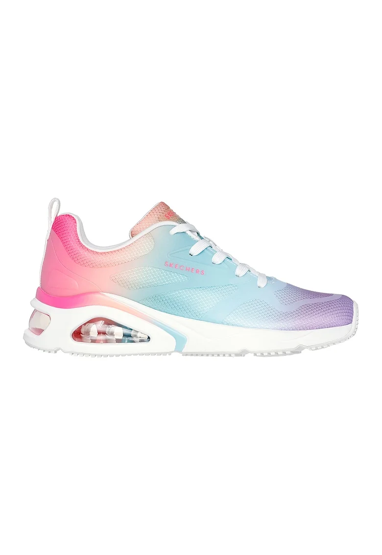 Pantofi sport cu aspect colorblock Tres-Air Uno, Alb/Coral/Lila