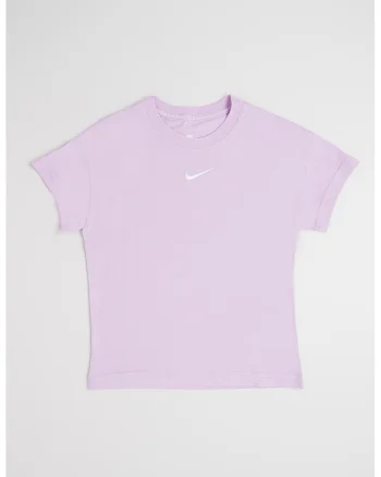 Tricou din bumbac cu detaliu logo, Lila