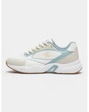 Pantofi sport retro, pentru tenis, Alb/Albastru pastel/Grej