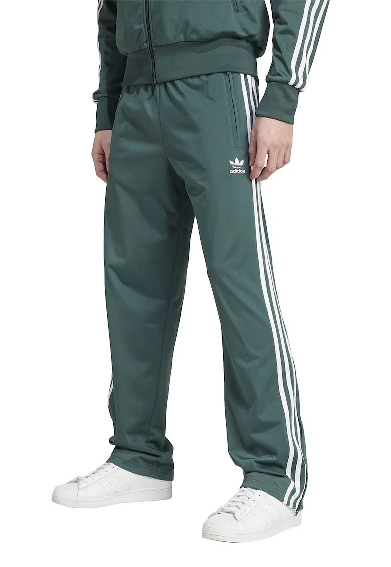 Pantaloni de trening cu slit cu fermoar la terminatii Firebird, Verde aquamarin