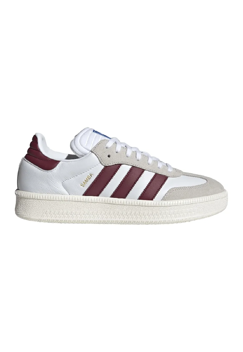 Pantofi sport din piele cu garnituri din piele intoarsa Samba XLG, Visiniu/Gri deschis/Alb murdar