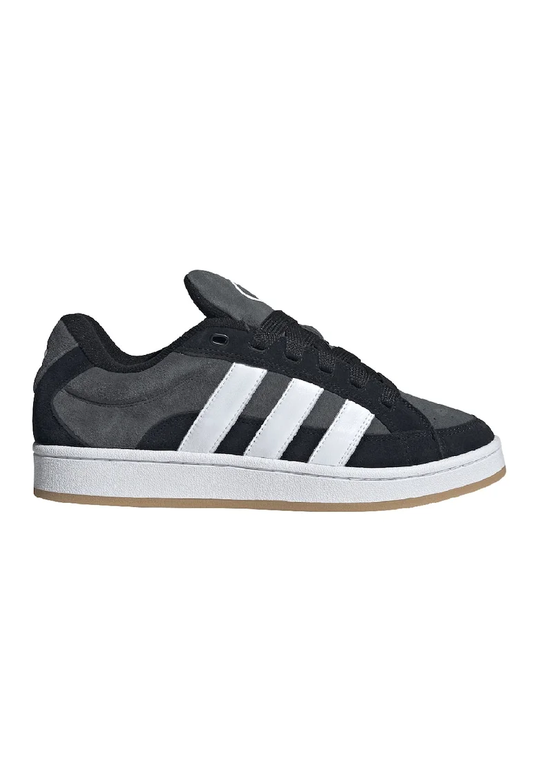 Pantofi sport din piele intoarsa Campus 00s, Alb/Negru/Gri inchis