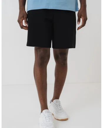 Pantaloni scurti relaxed-fit cu talie elastica, Negru